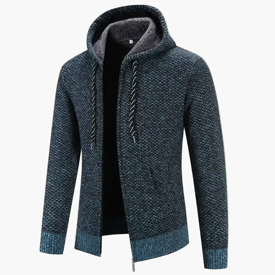 Gilet à capuche zippé homme style casual pour l’automne et l’hiver - Image 2