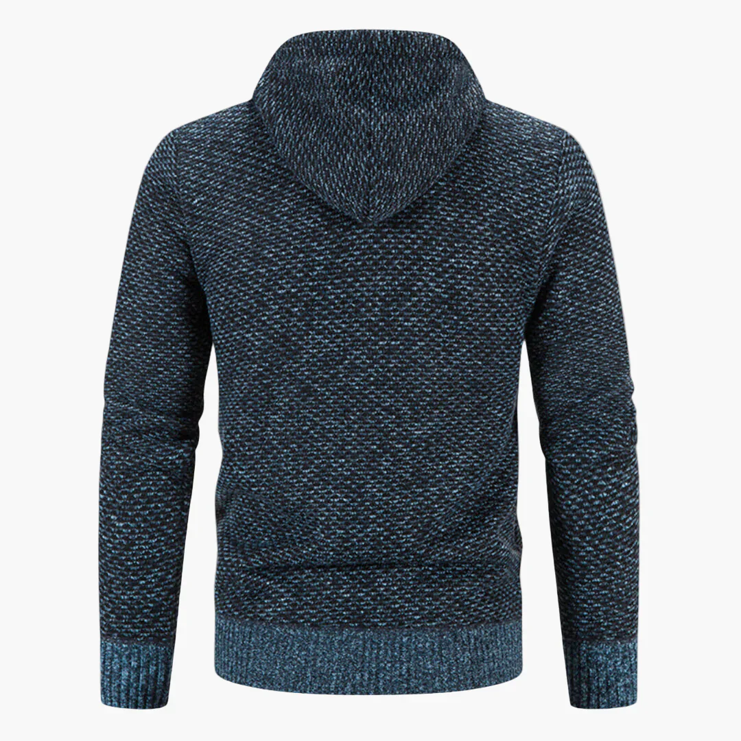 Gilet à capuche zippé homme style casual pour l’automne et l’hiver - Image 3
