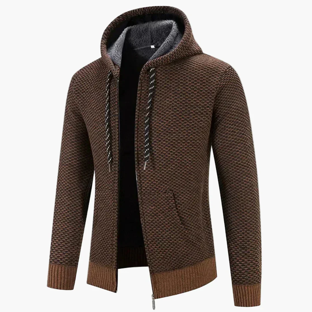 Gilet à capuche zippé homme style casual pour l’automne et l’hiver - Image 4