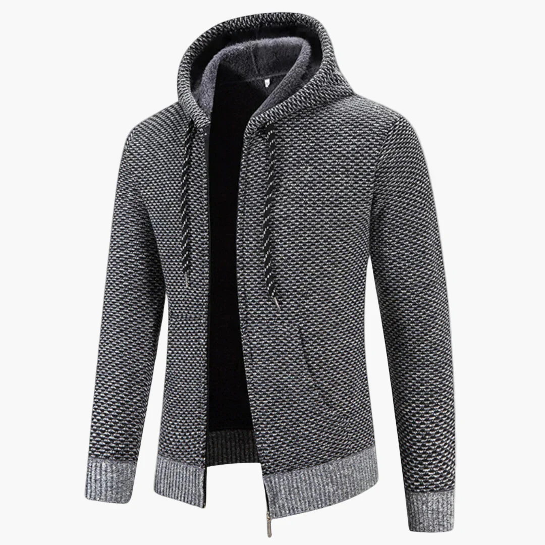 Gilet à capuche zippé homme style casual pour l’automne et l’hiver - Image 6