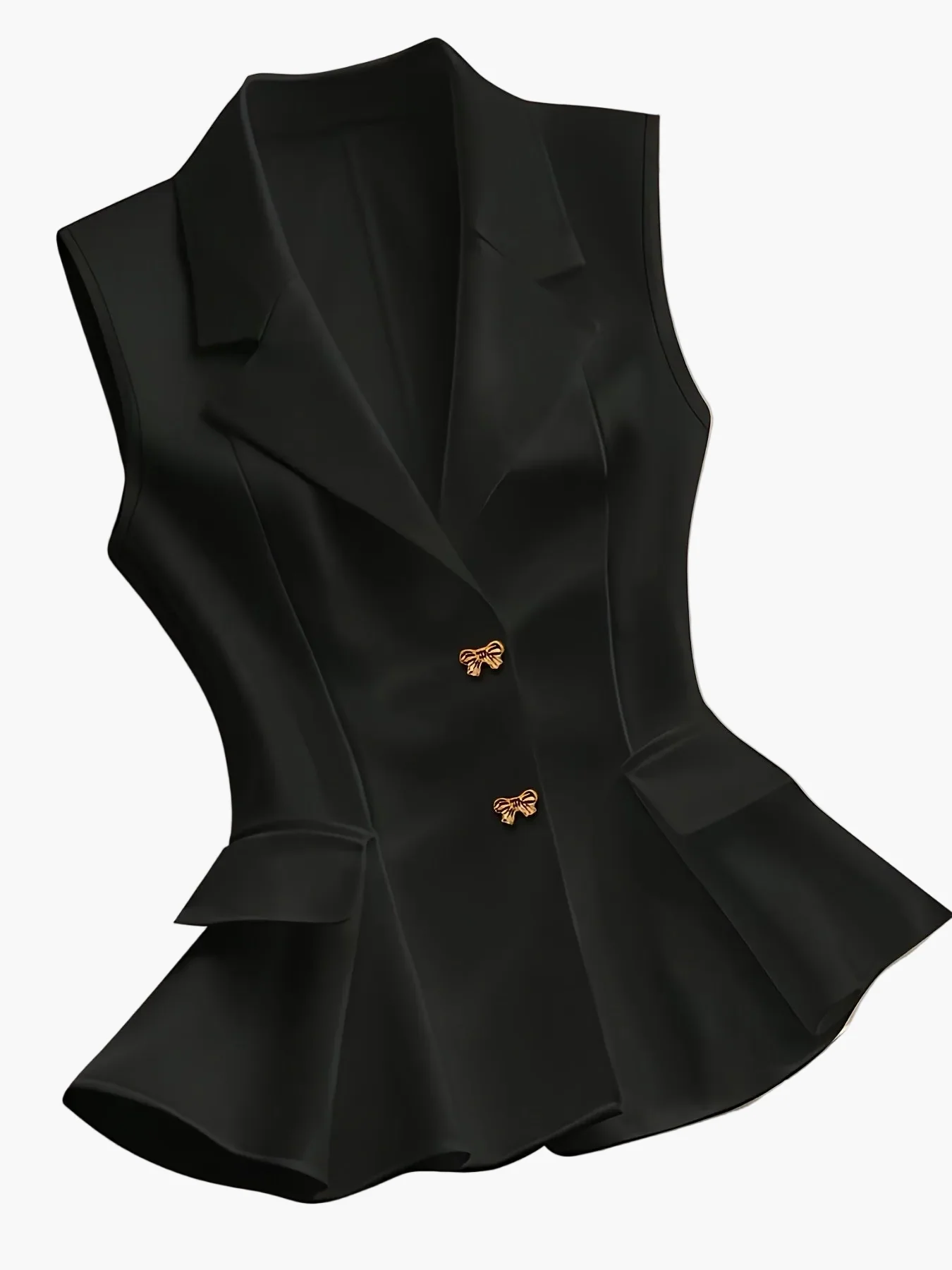 Gilet Blazer Femme Élégant Sans Manches Style Tailleur pour Printemps Été - Image 13