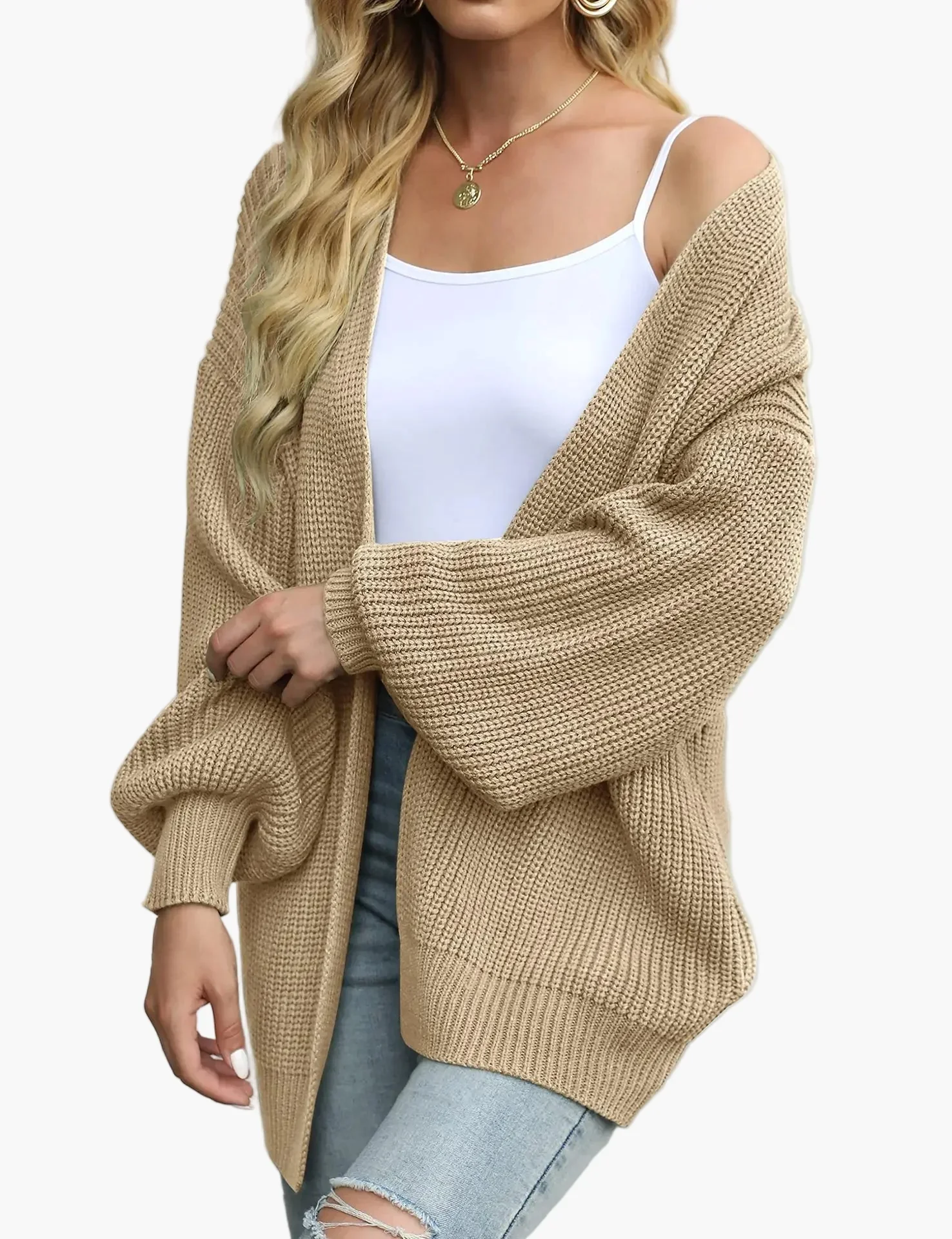 Gilet Cardigan Décontracté Femme Style Oversize pour Automne et Hiver - Image 3