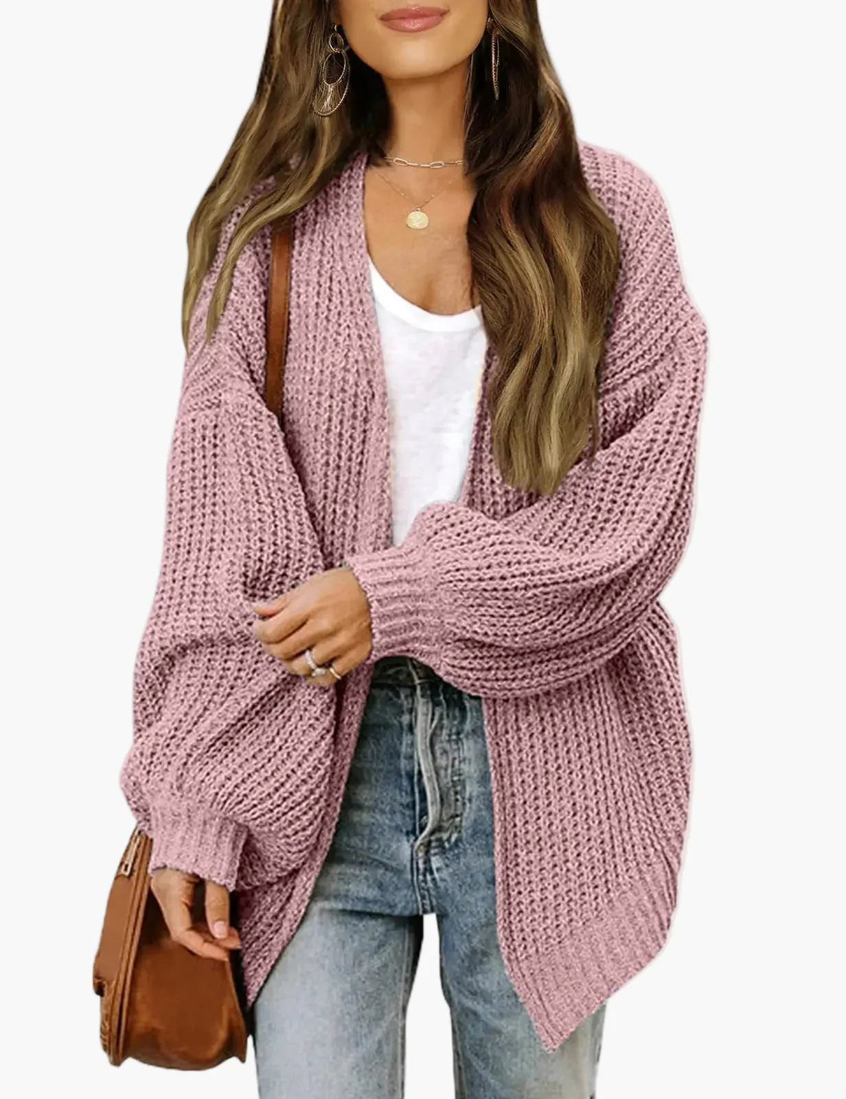 Gilet Cardigan Décontracté Femme Style Oversize pour Automne et Hiver - Image 9