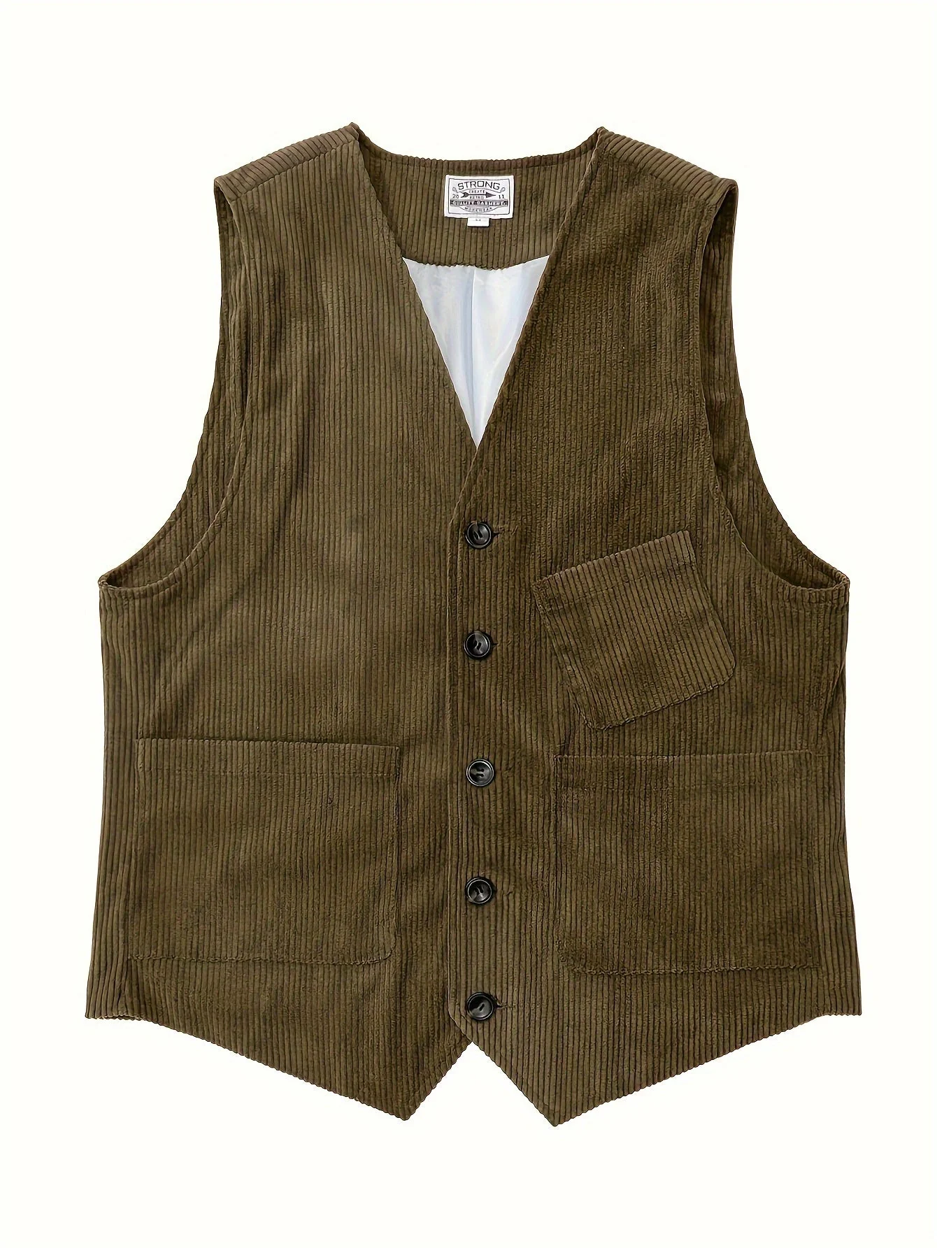 Gilet Homme Élégant Style Vintage Décontracté pour Travail et Loisirs - Image 3