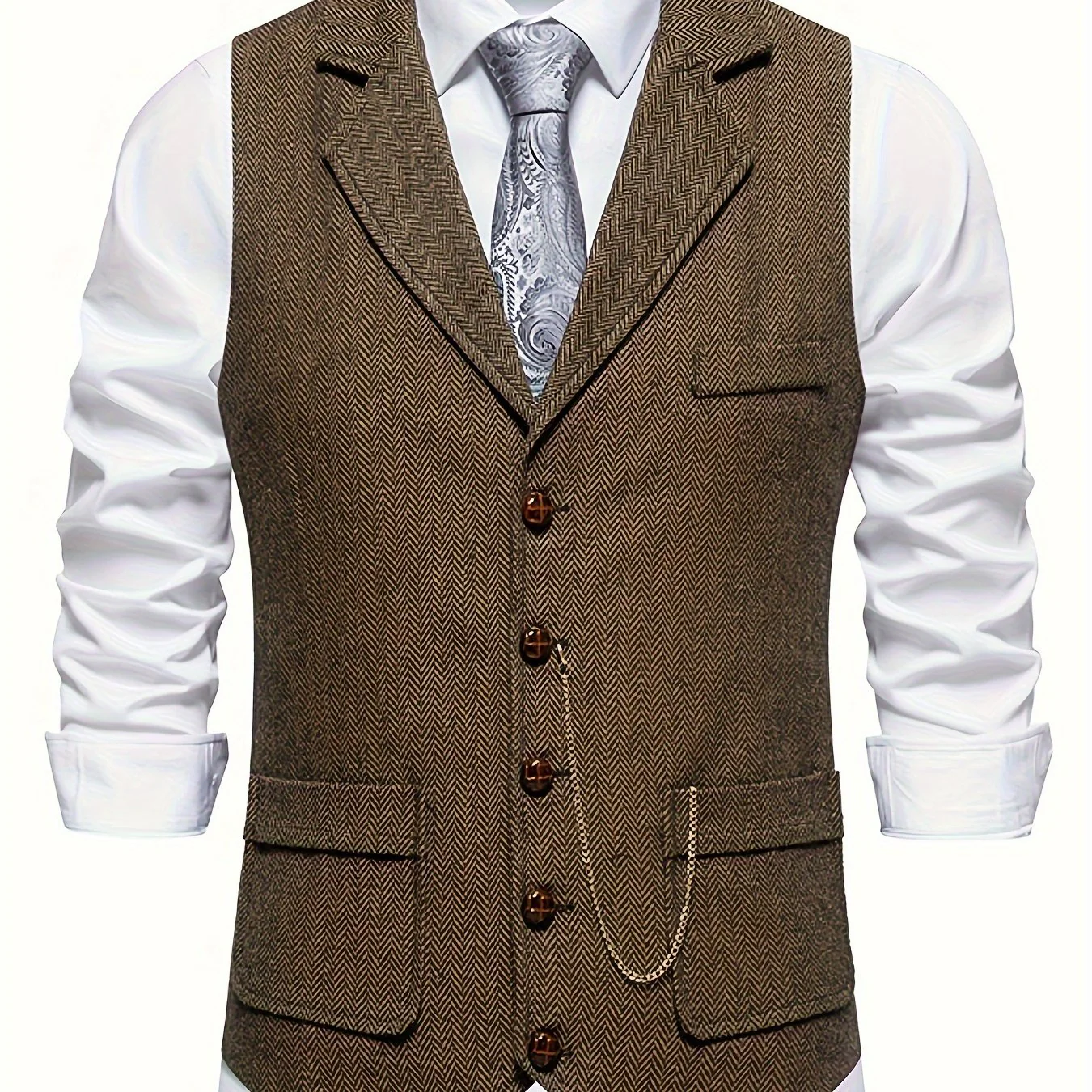 Gilet Homme Élégant Style Vintage pour Tenue Habillée ou Décontractée - Image 5