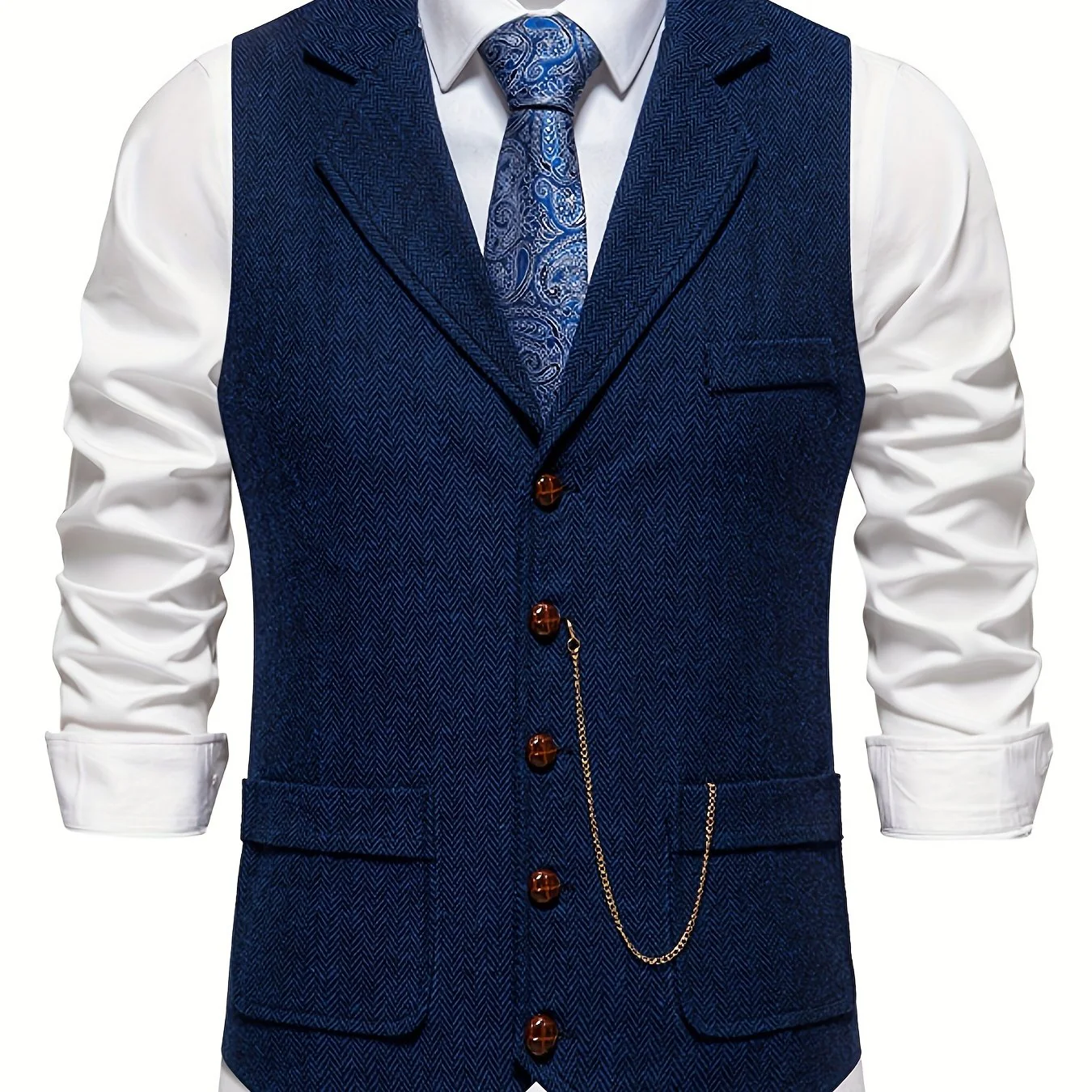 Gilet Homme Élégant Style Vintage pour Tenue Habillée ou Décontractée - Image 6