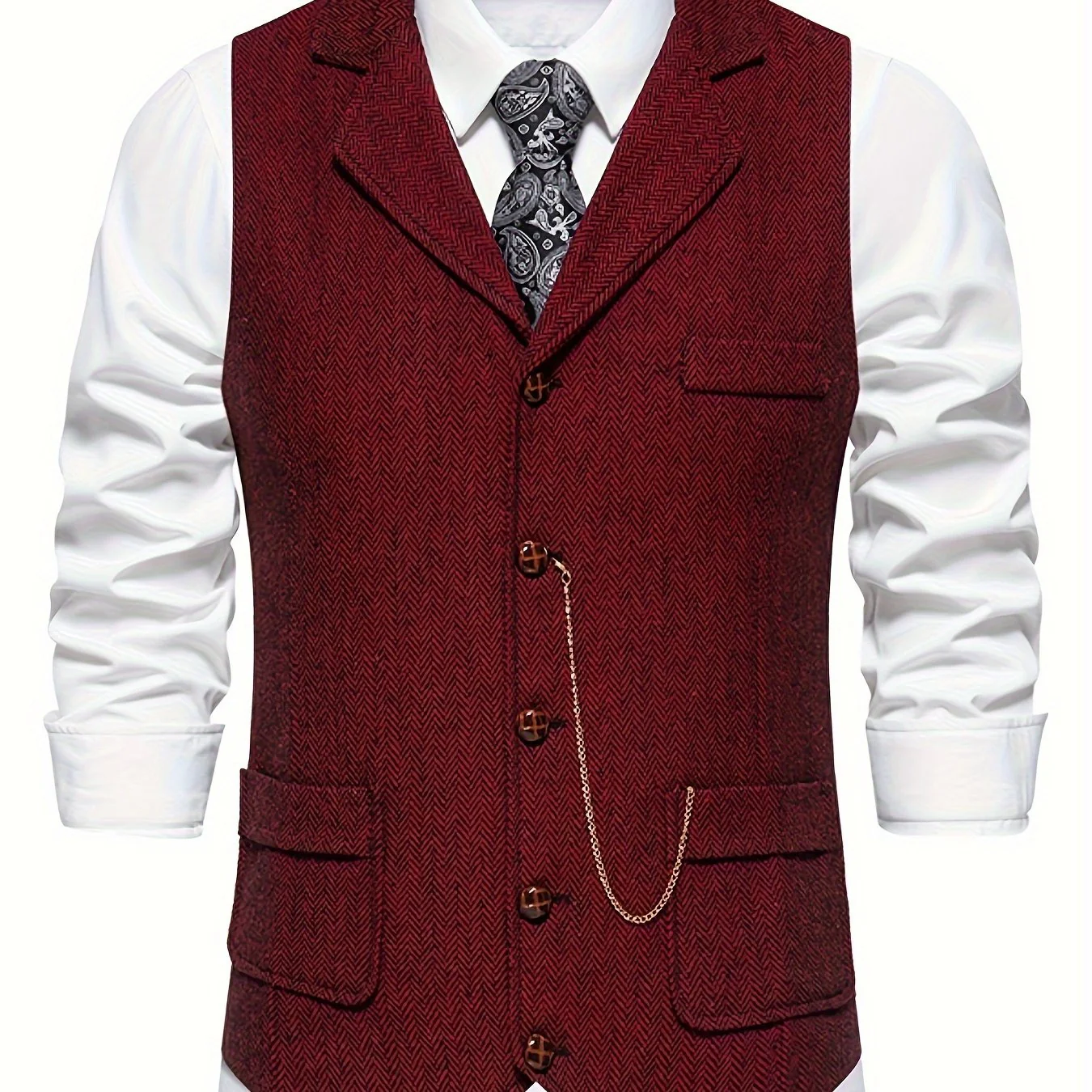 Gilet Homme Élégant Style Vintage pour Tenue Habillée ou Décontractée - Image 8