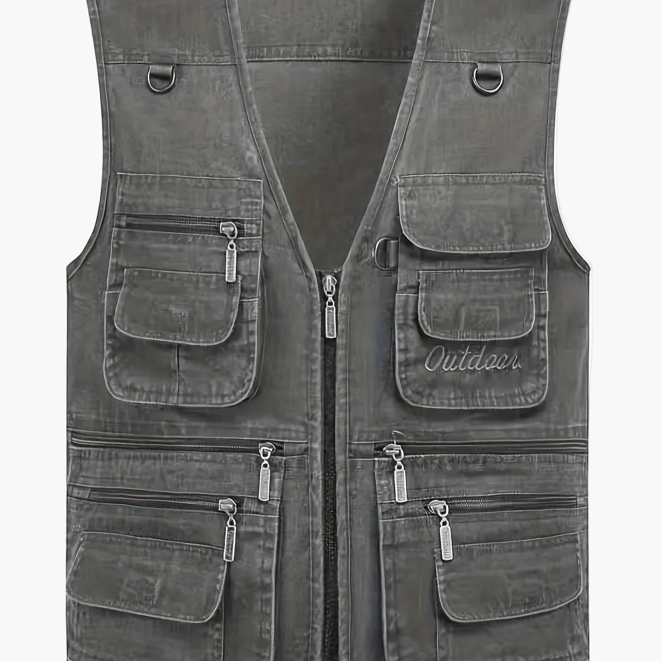 Gilet multi-poches homme style outdoor pour la pêche, la randonnée et la photographie - Image 11