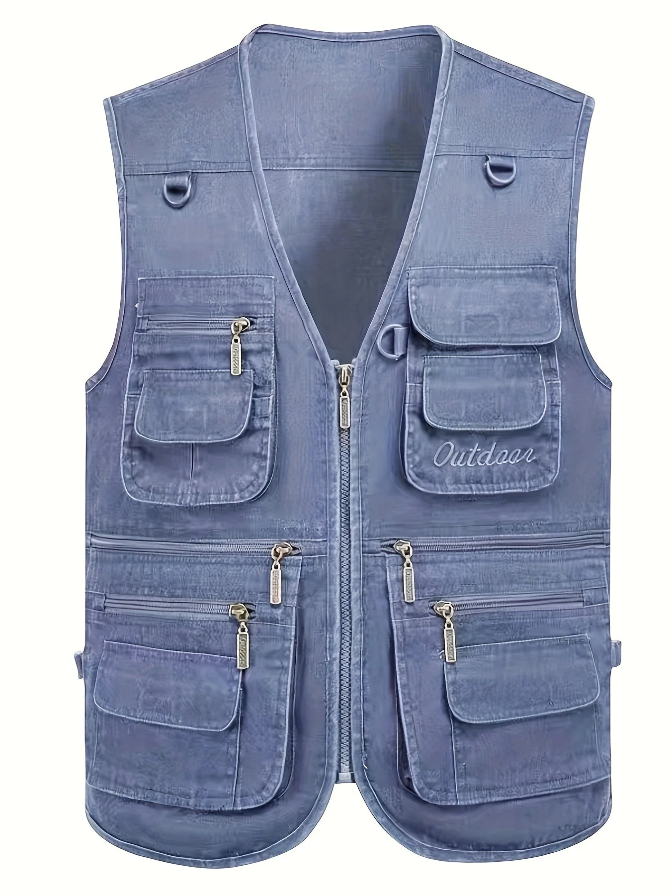Gilet multi-poches homme style outdoor pour la pêche, la randonnée et la photographie - Image 4