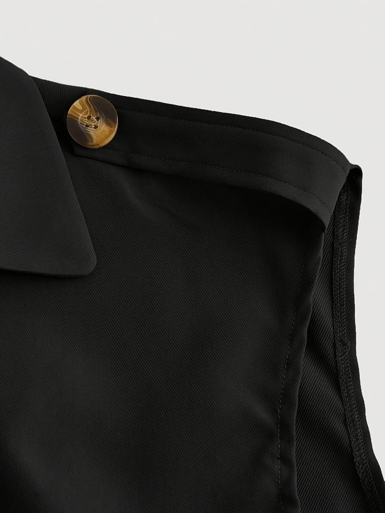 Gilet sans manches élégant ceinturé à boutons pour femme - Style chic printemps/été - Image 3