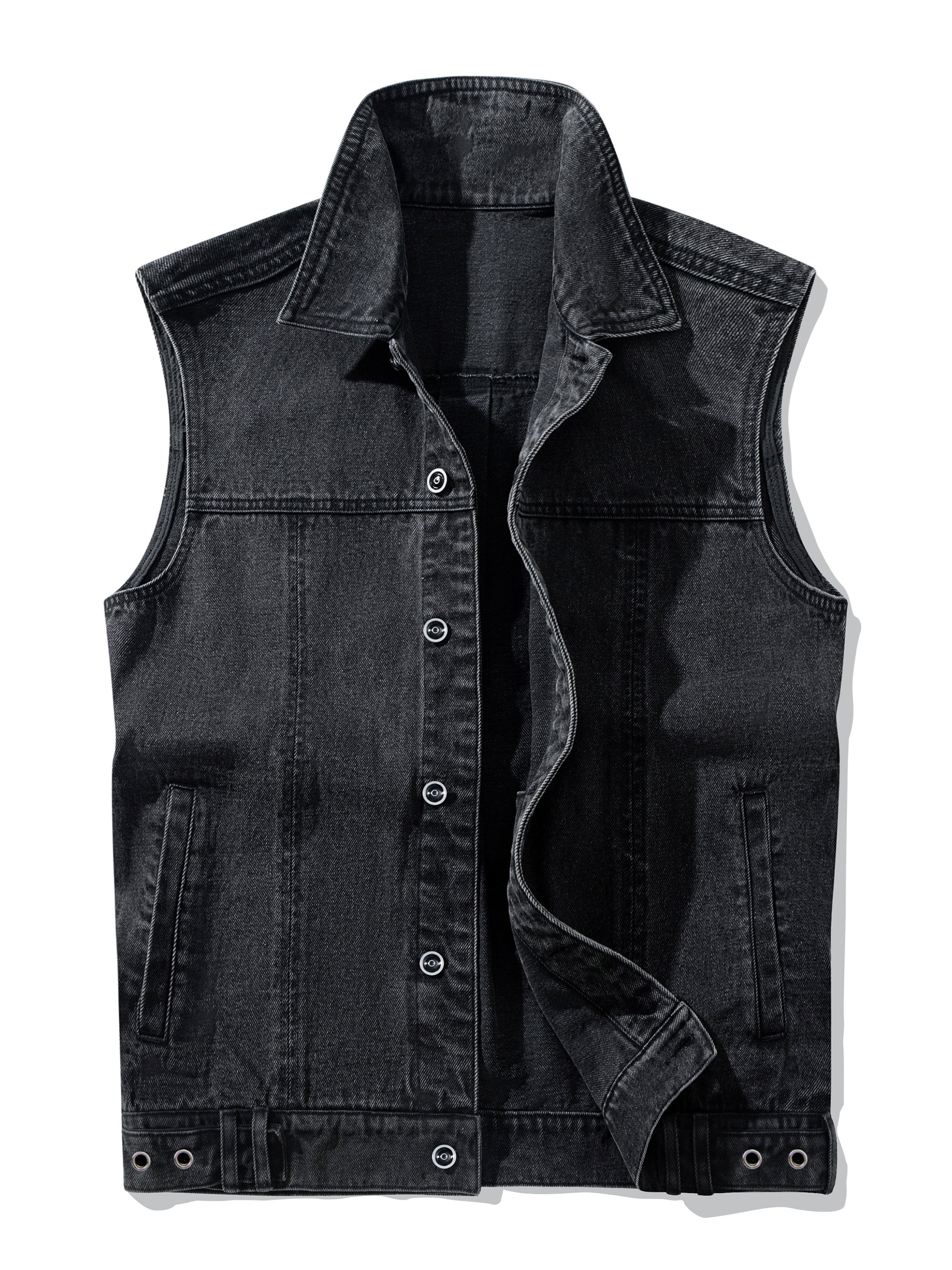 Gilet sans manches style jean décontracté pour homme – Idéal pour un look urbain tendance - Image 2
