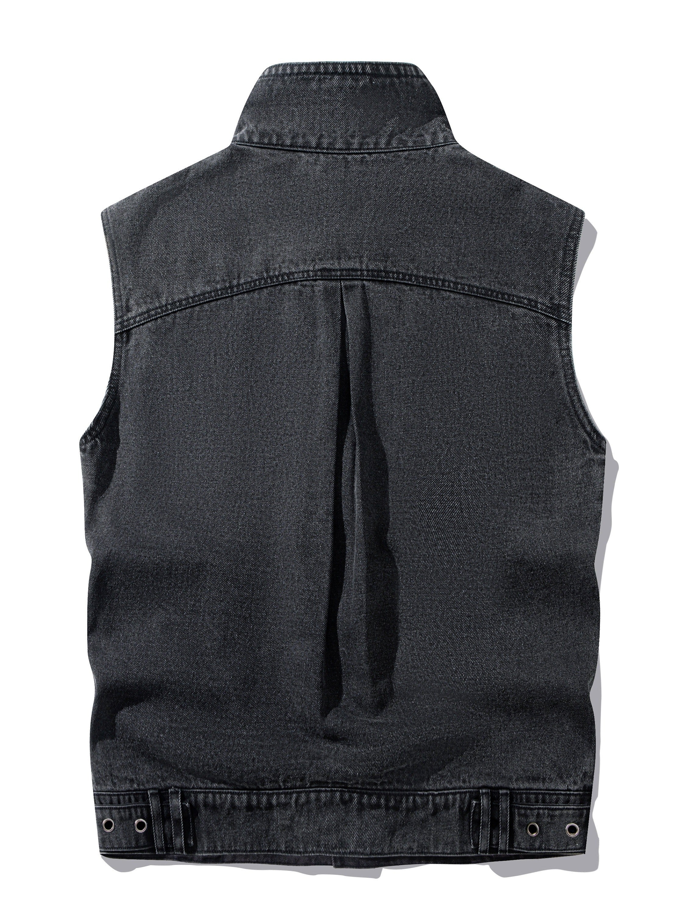 Gilet sans manches style jean décontracté pour homme – Idéal pour un look urbain tendance - Image 4