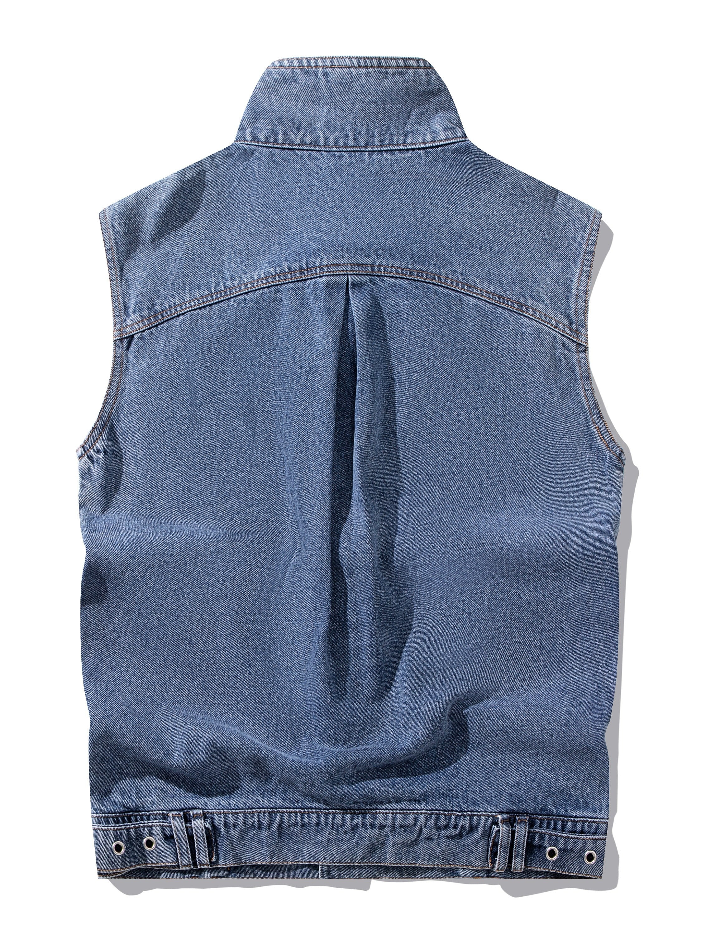 Gilet sans manches style jean décontracté pour homme – Idéal pour un look urbain tendance - Image 5