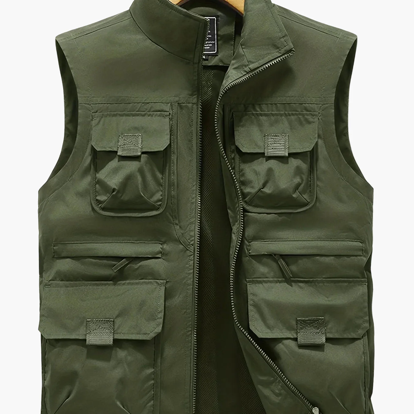 Gilet utilitaire sans manches pour homme style décontracté outdoor à poches multiples - Image 12