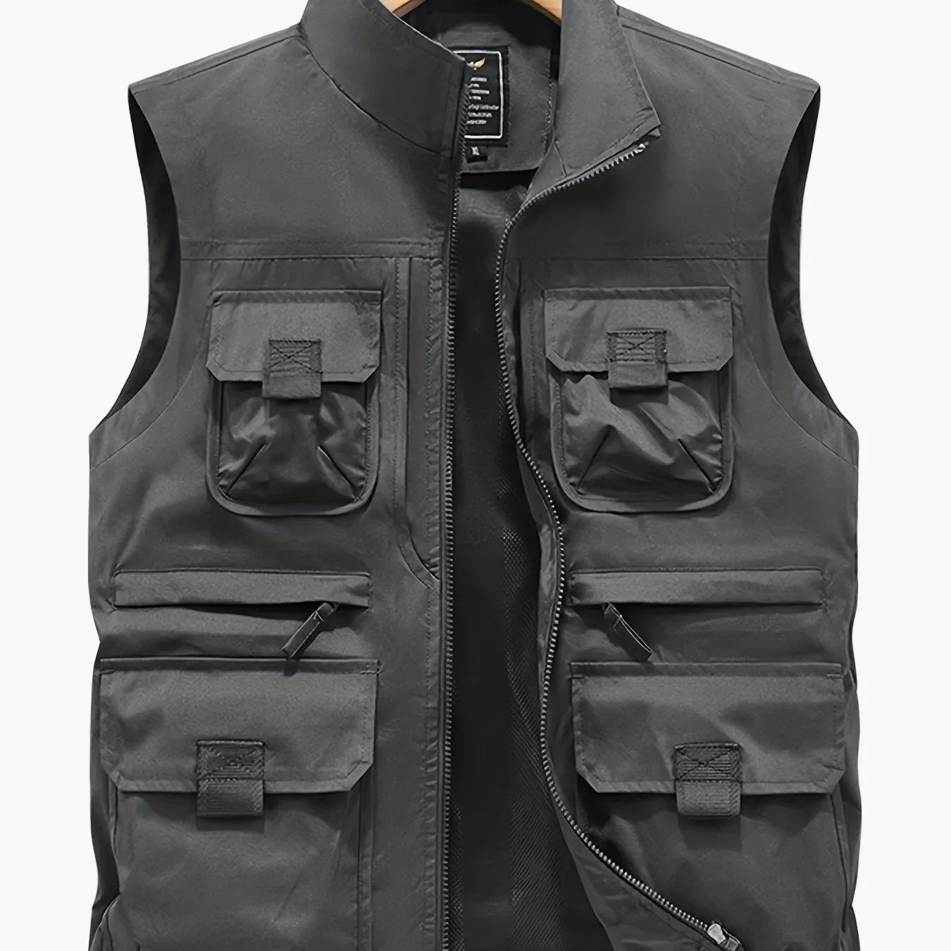 Gilet utilitaire sans manches pour homme style décontracté outdoor à poches multiples - Image 13