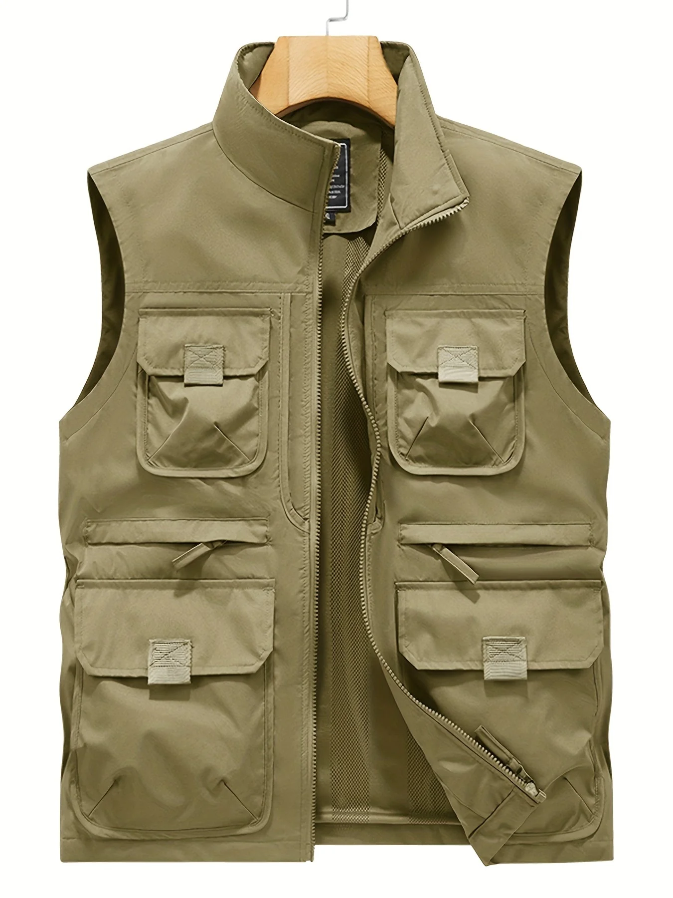 Gilet utilitaire sans manches pour homme style décontracté outdoor à poches multiples - Image 6