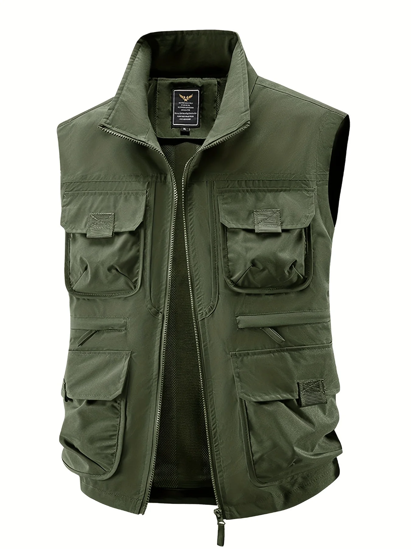 Gilet utilitaire sans manches pour homme style décontracté outdoor à poches multiples - Image 9