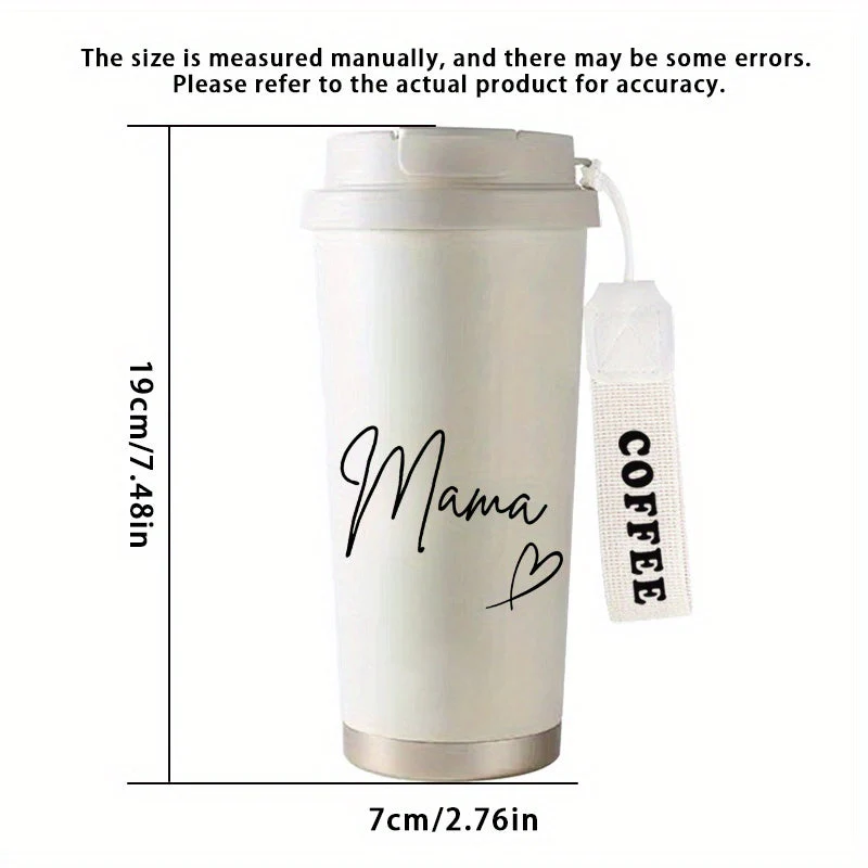 Gourde isotherme élégante pour femme – Motif Mama, idéale pour café ou thé, usage quotidien et déplacements - Image 6
