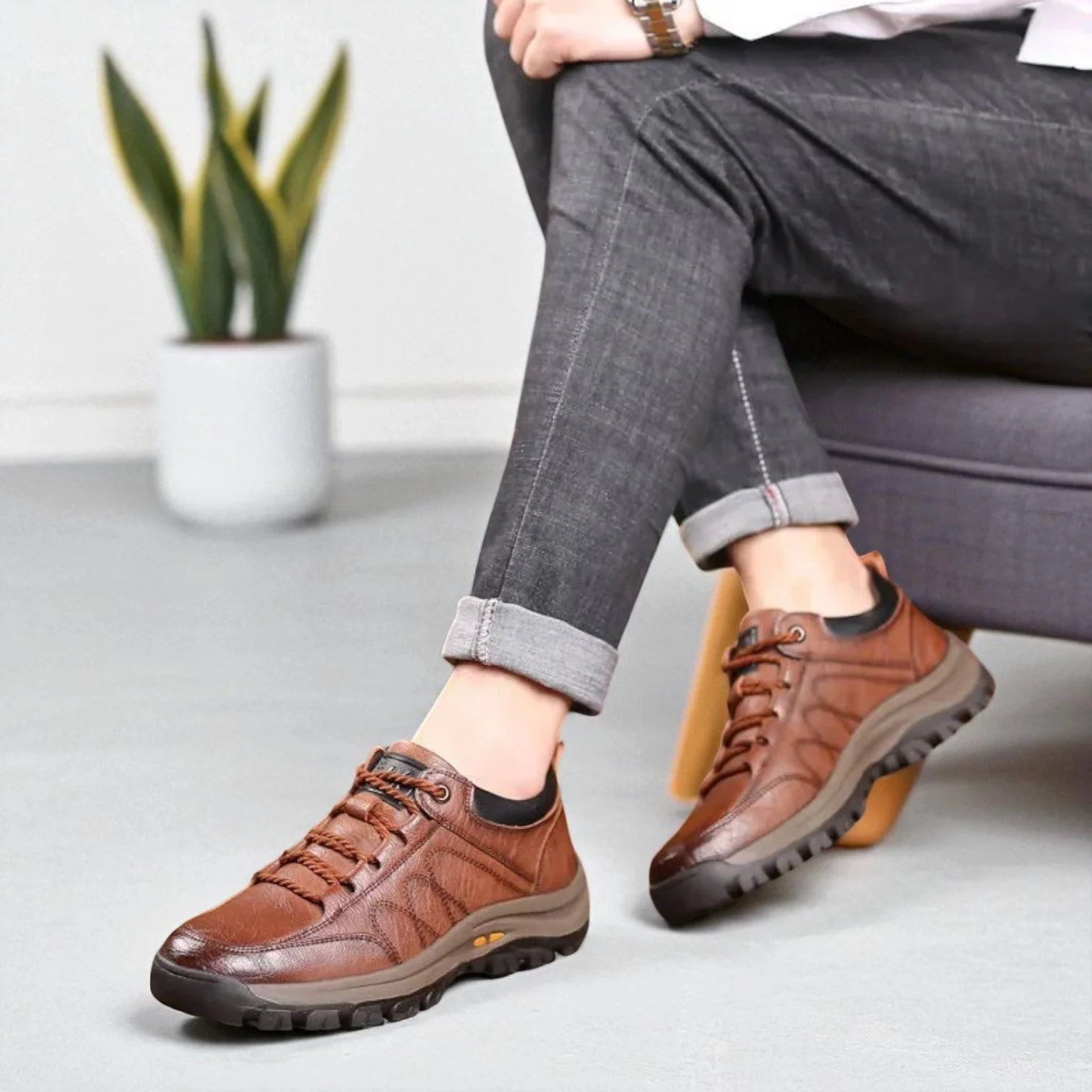 Chaussures de randonnée antidérapantes pour homme – Imperméables et confortables pour marche et outdoor - Image 5