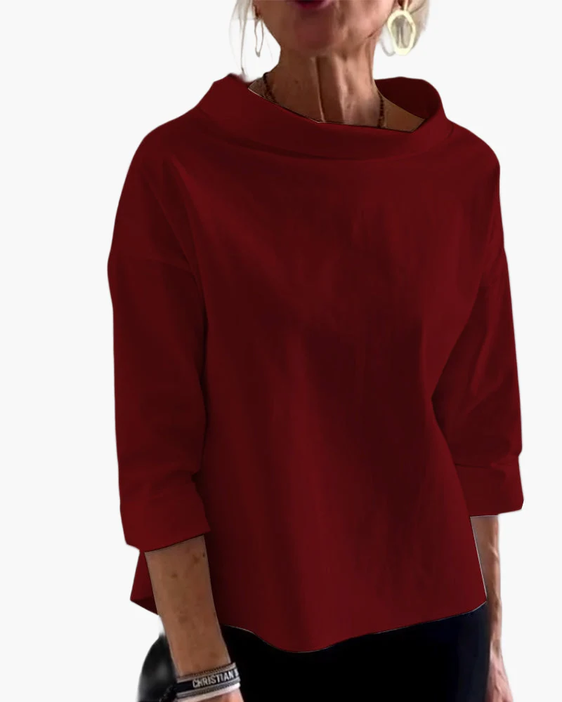 Haut élégant à col montant pour femme – Style moderne et polyvalent - Image 10