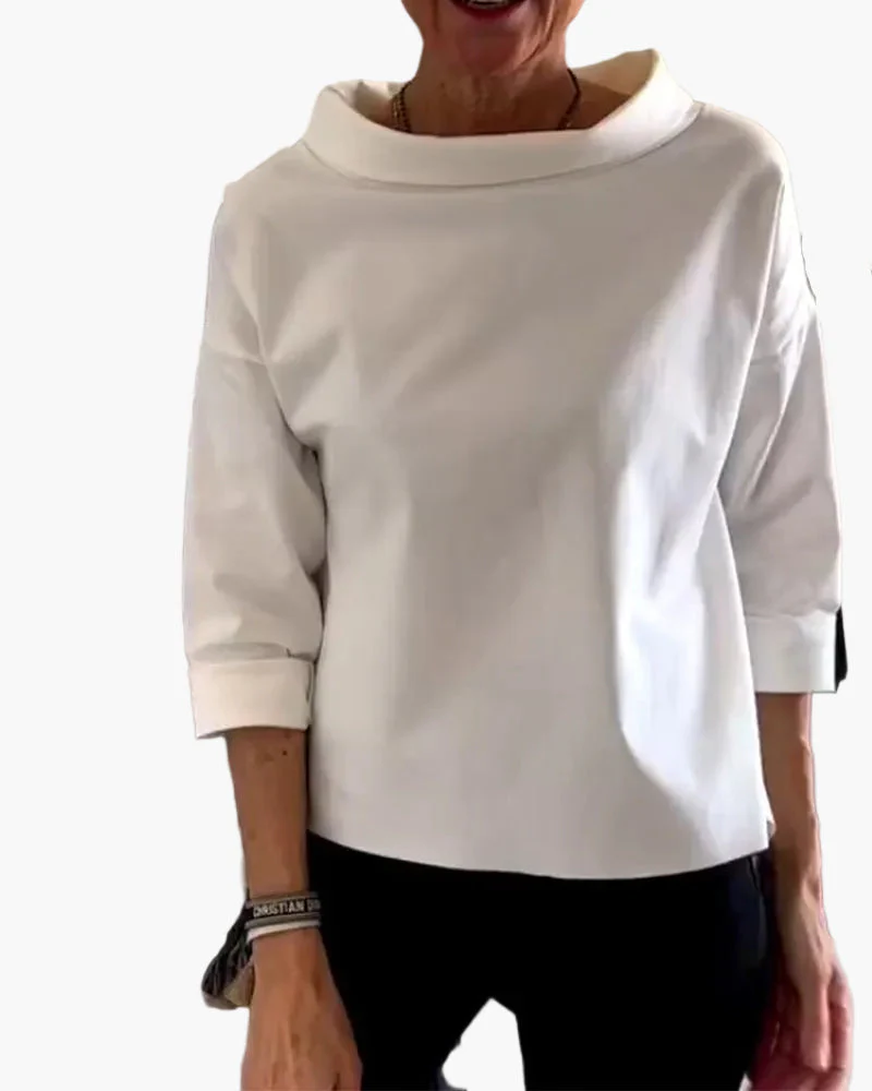 Haut élégant à col montant pour femme – Style moderne et polyvalent - Image 2