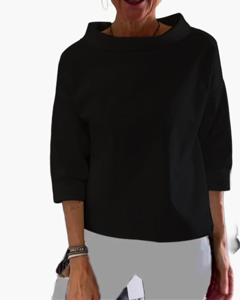 Haut élégant à col montant pour femme – Style moderne et polyvalent - Image 6