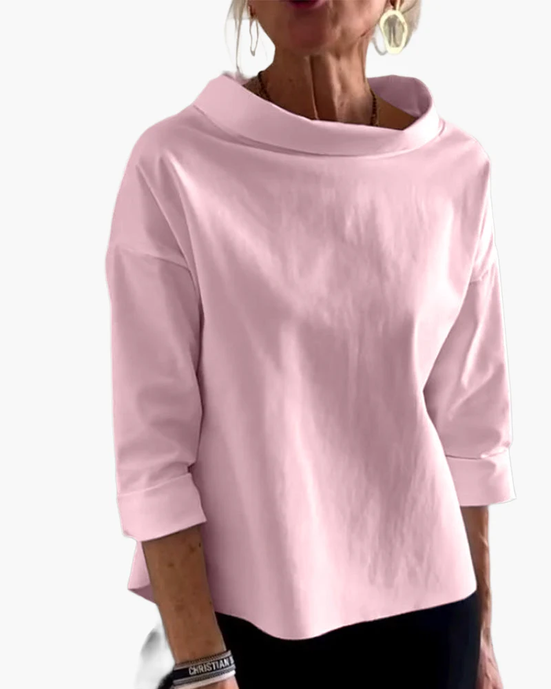 Haut élégant à col montant pour femme – Style moderne et polyvalent - Image 7