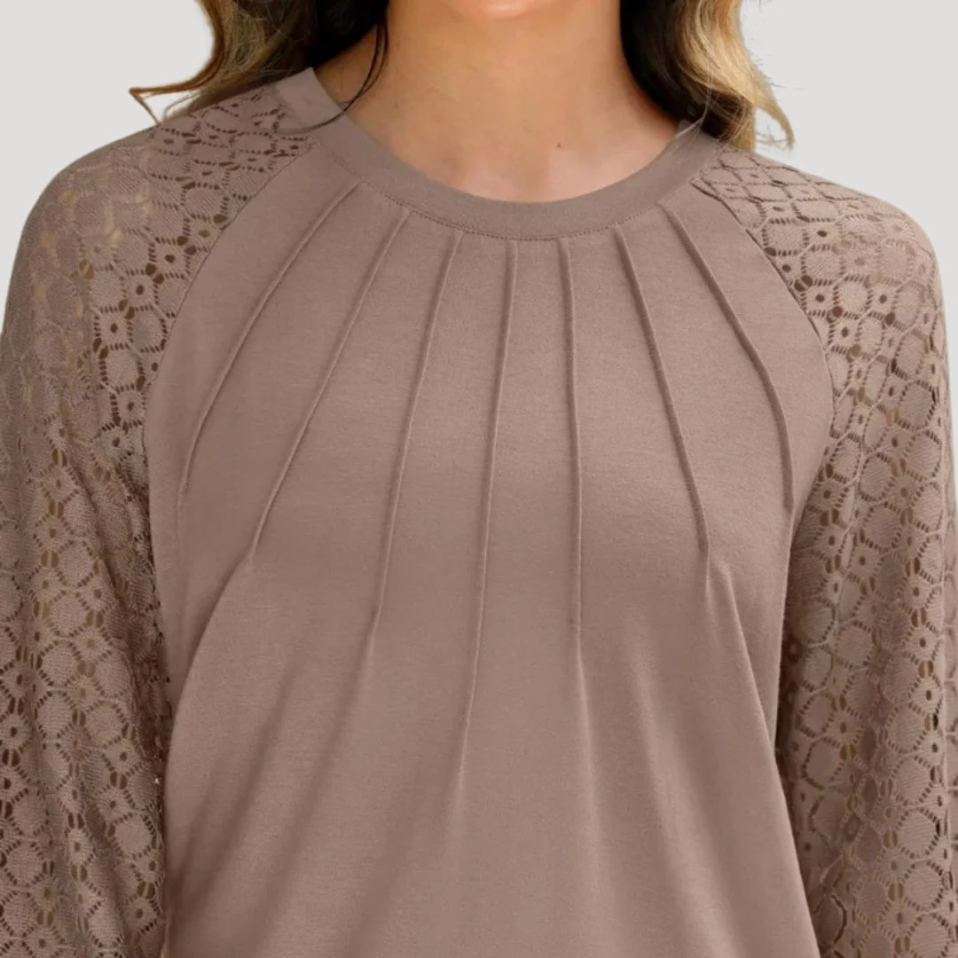 Haut élégant manches longues femme style chic décontracté pour bureau et sorties - Image 10