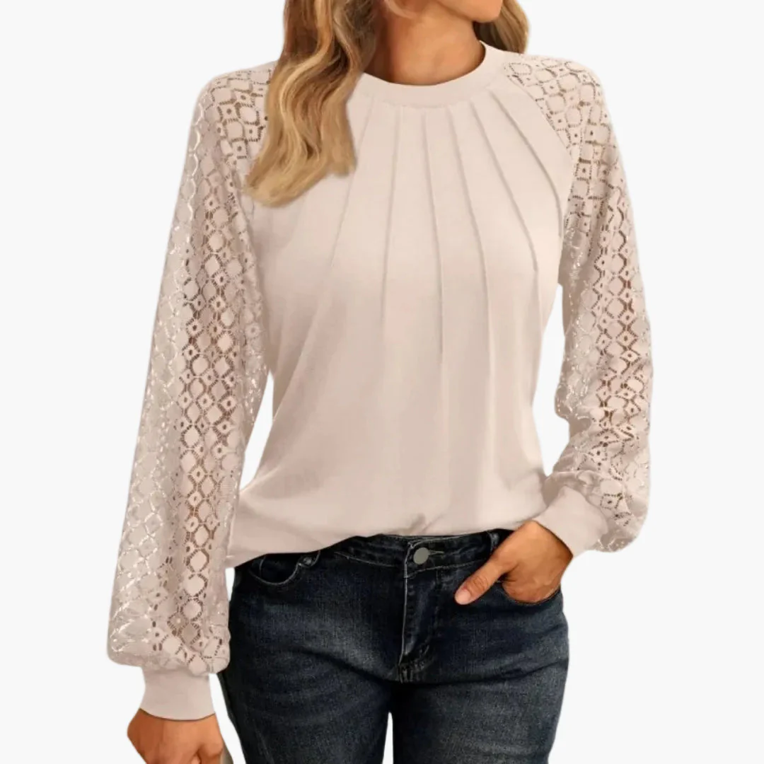 Haut élégant manches longues femme style chic décontracté pour bureau et sorties - Image 3