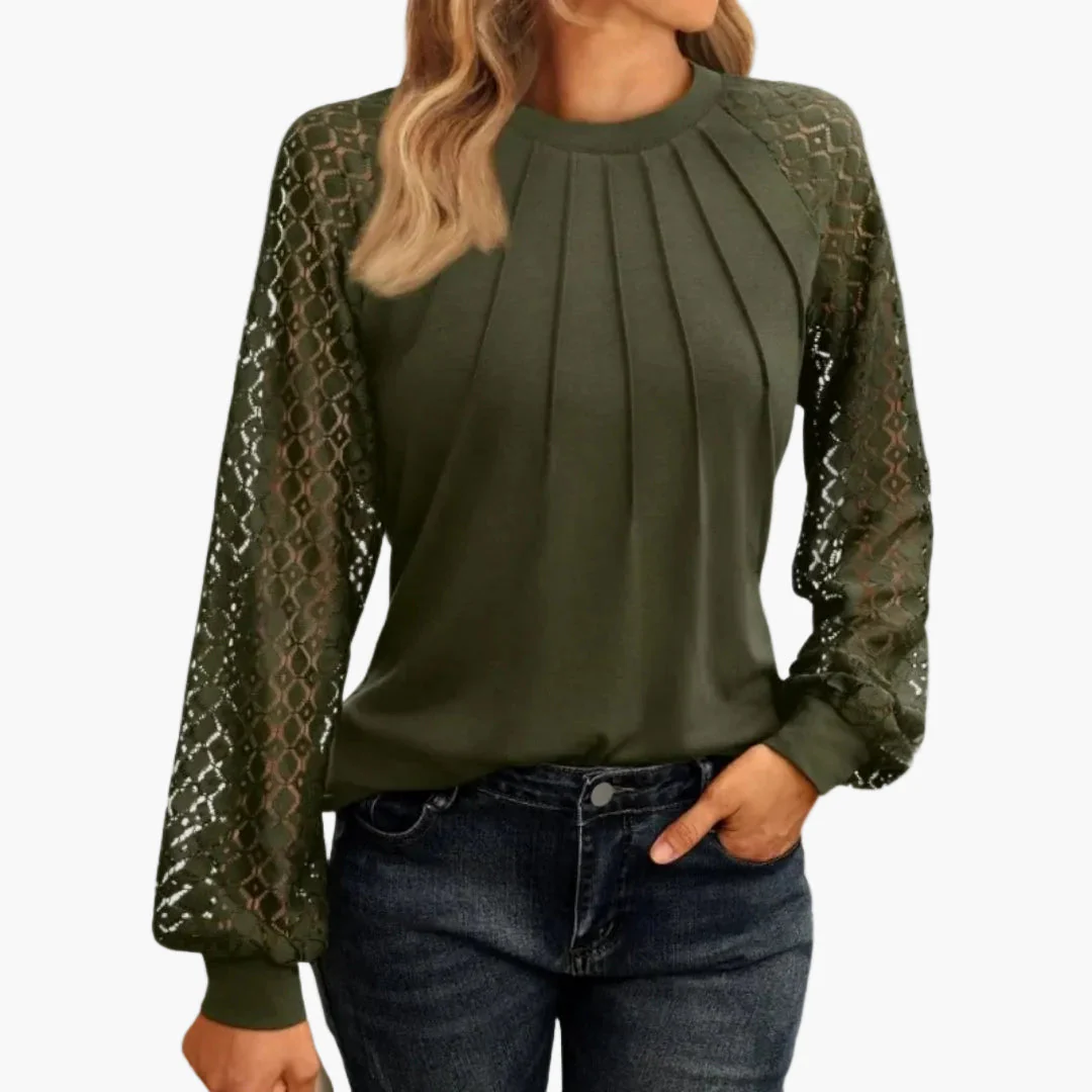 Haut élégant manches longues femme style chic décontracté pour bureau et sorties - Image 5