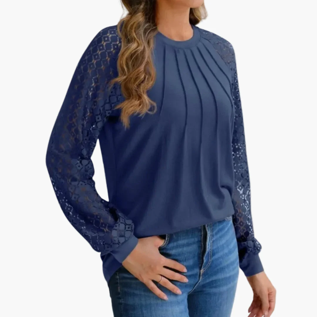 Haut élégant manches longues femme style chic décontracté pour bureau et sorties - Image 8