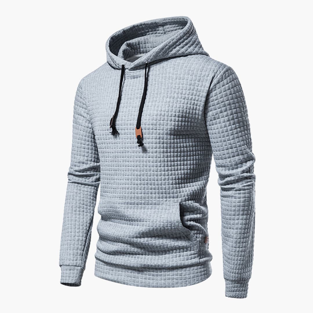 Hoodie à Capuche Homme Style Décontracté Motif Carreaux – Confort Moderne pour Tous les Jours - Image 2