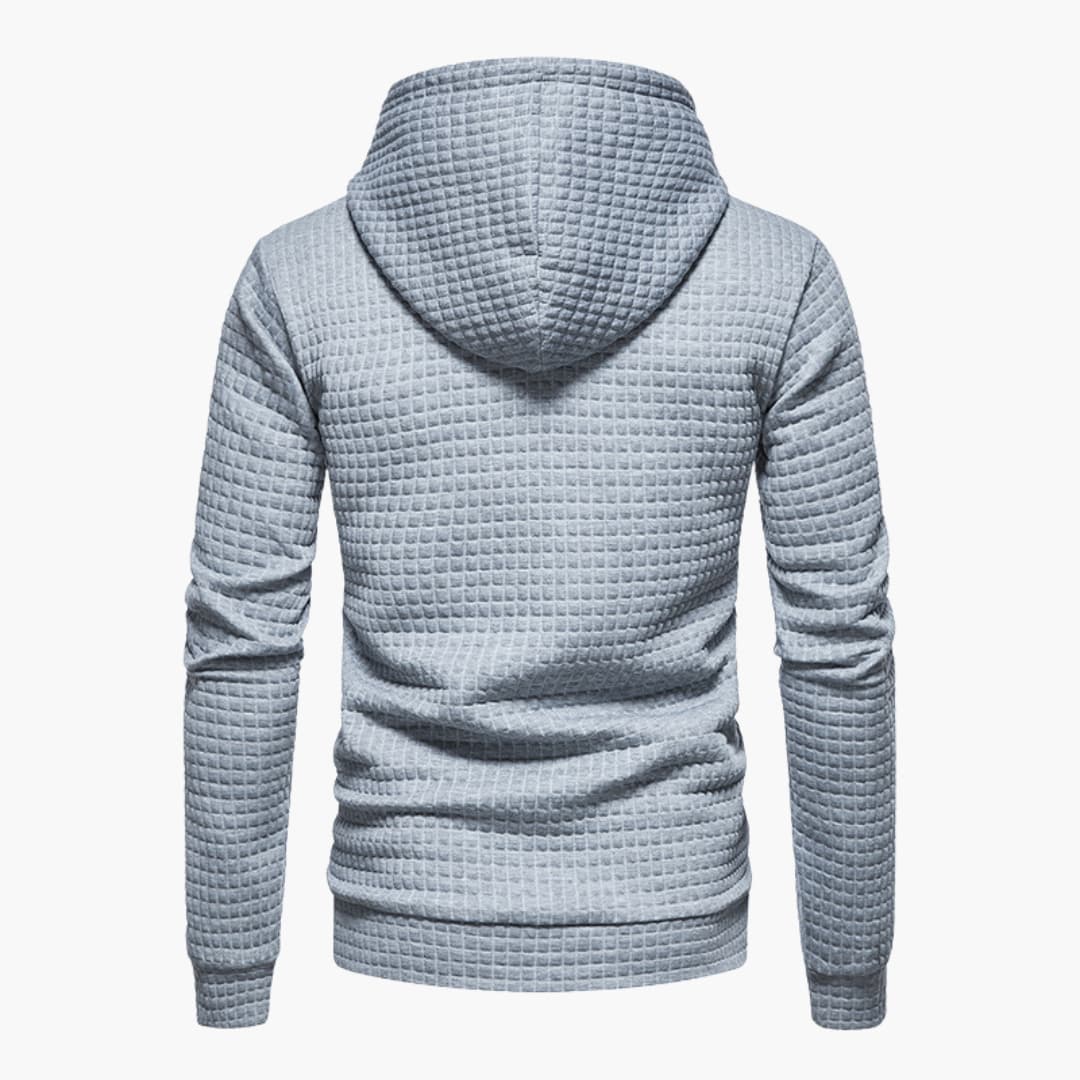 Hoodie à Capuche Homme Style Décontracté Motif Carreaux – Confort Moderne pour Tous les Jours - Image 3