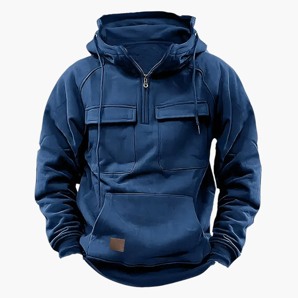 Hoodie d’Hiver Zippé Style Militaire pour Homme – Confort et Chaleur Quotidienne - Image 2