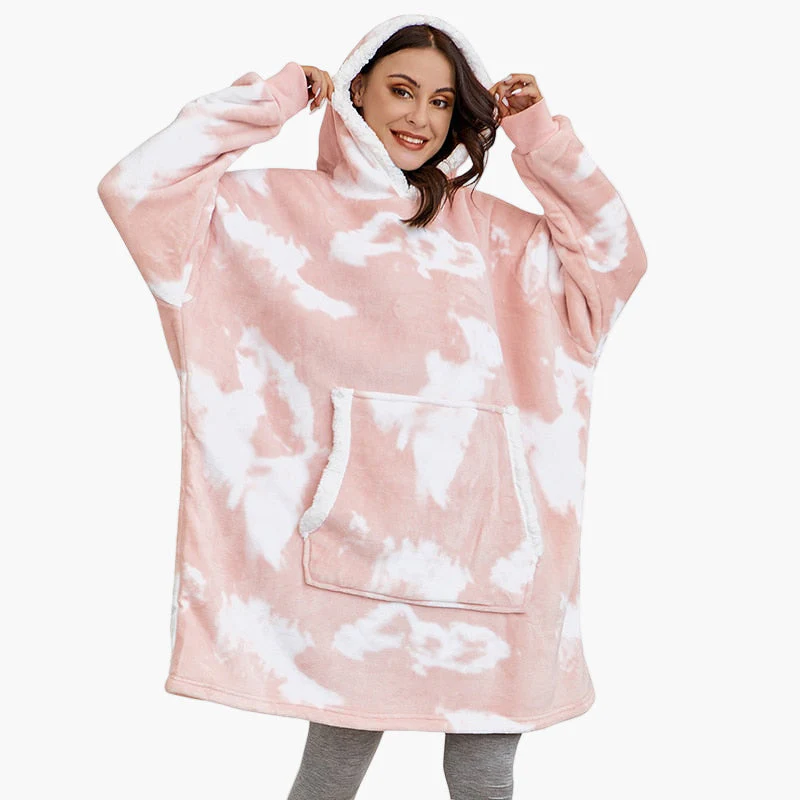 Hoodie Plaid Cocooning Femme – Pull Décontracté et Couverture Idéale pour la Maison - Image 10