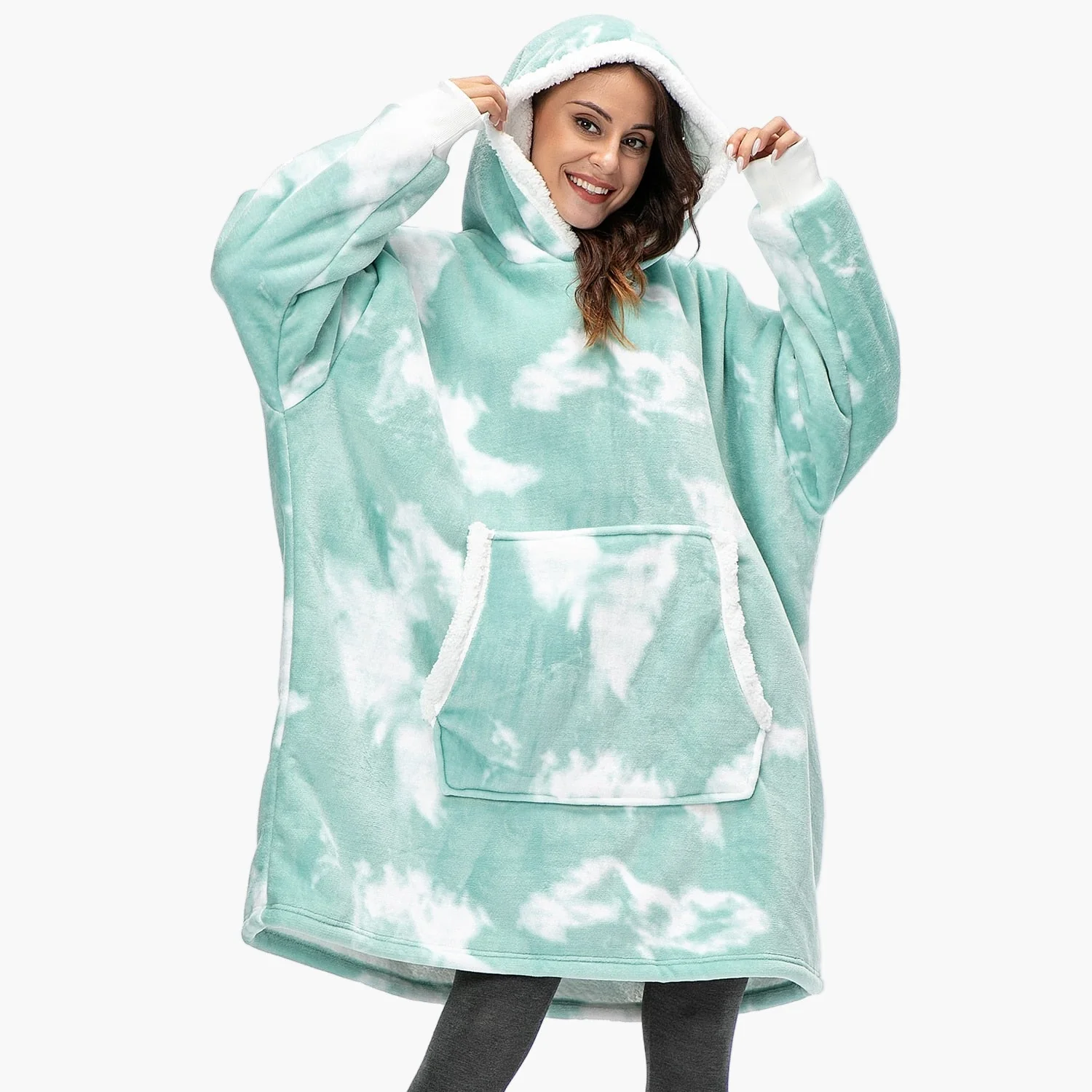 Hoodie Plaid Cocooning Femme – Pull Décontracté et Couverture Idéale pour la Maison - Image 13