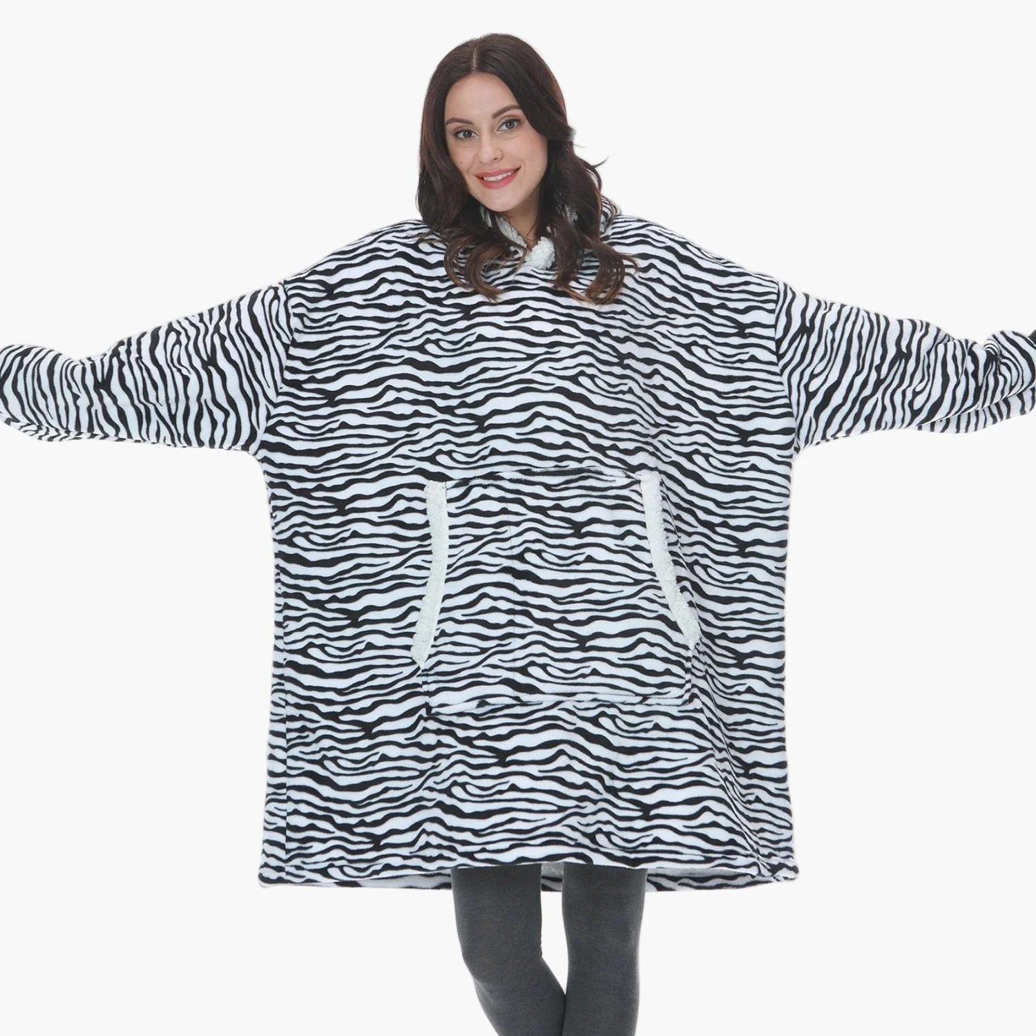 Hoodie Plaid Cocooning Femme – Pull Décontracté et Couverture Idéale pour la Maison - Image 15