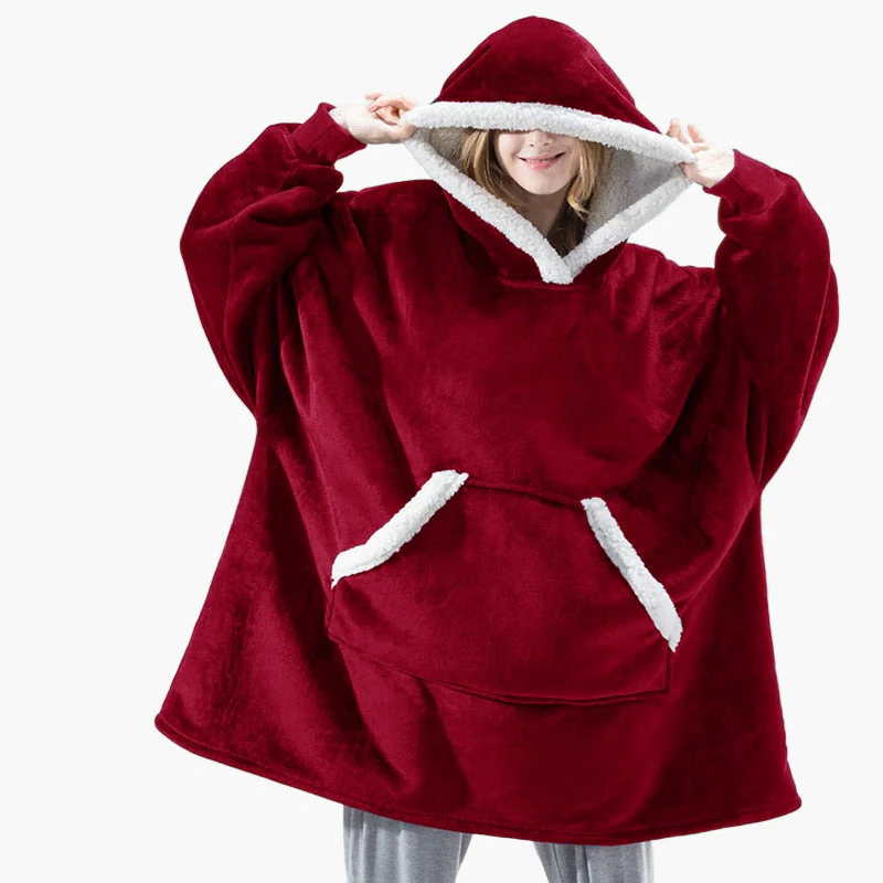 Hoodie Plaid Cocooning Femme – Pull Décontracté et Couverture Idéale pour la Maison - Image 18