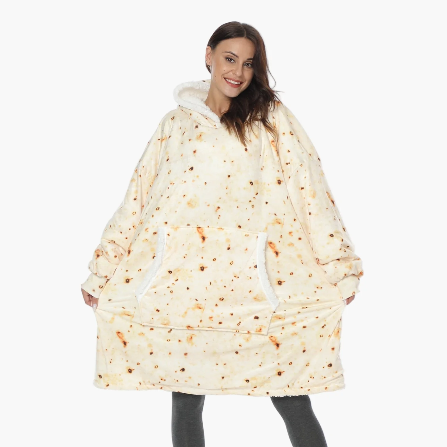 Hoodie Plaid Cocooning Femme – Pull Décontracté et Couverture Idéale pour la Maison - Image 2