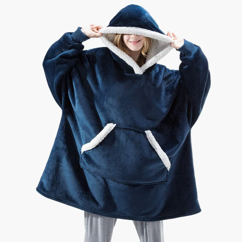 Hoodie Plaid Cocooning Femme – Pull Décontracté et Couverture Idéale pour la Maison - Image 21