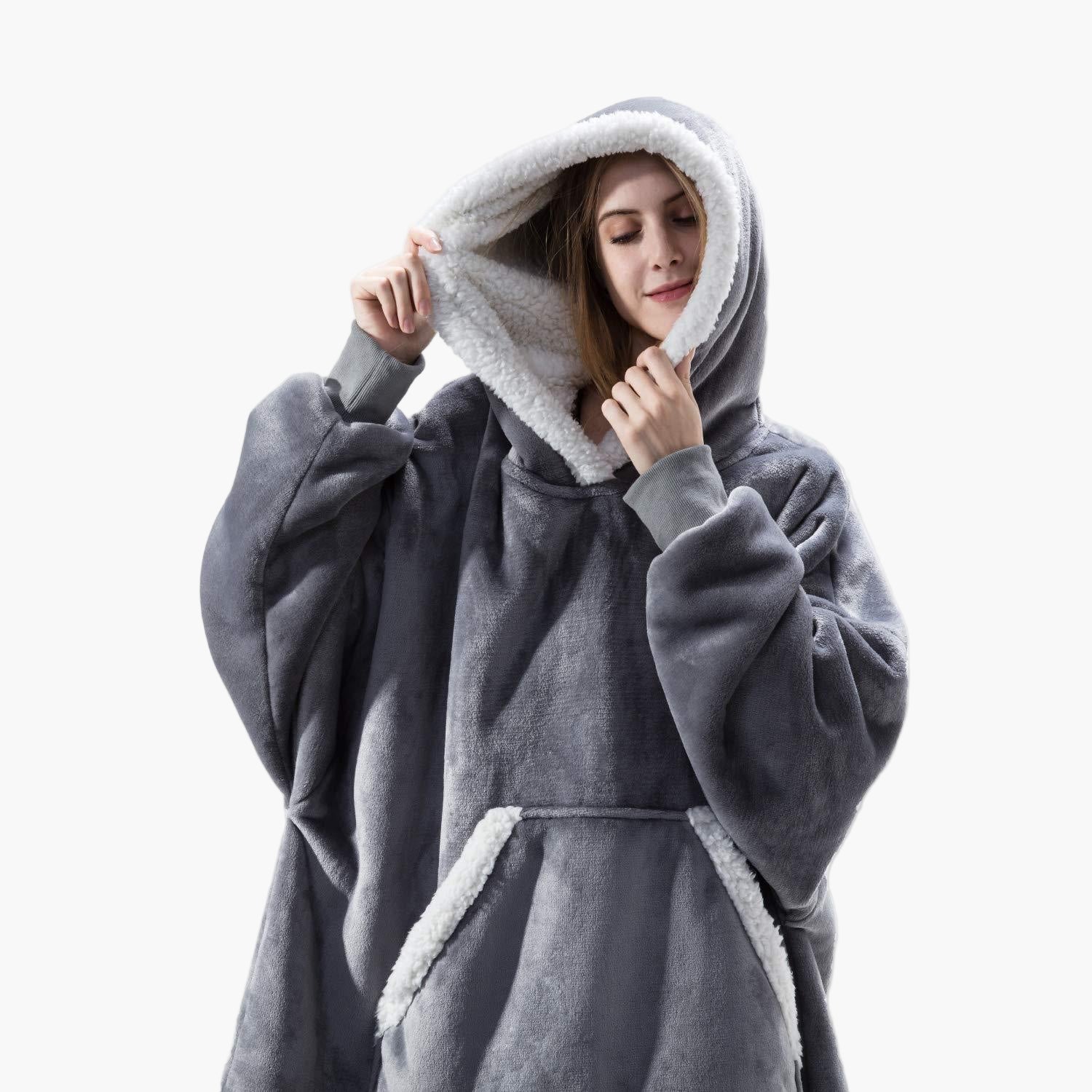 Hoodie Plaid Cocooning Femme – Pull Décontracté et Couverture Idéale pour la Maison - Image 22