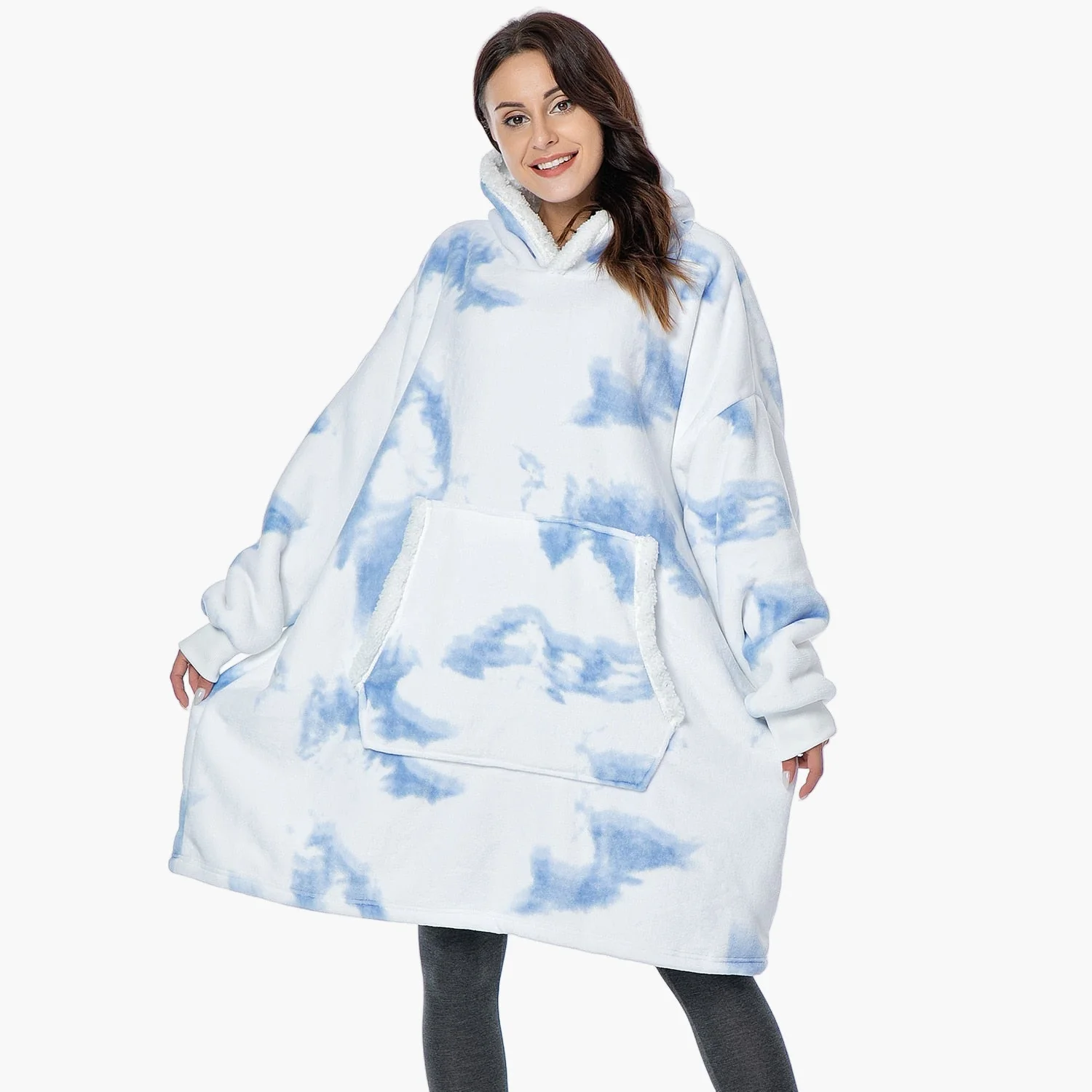 Hoodie Plaid Cocooning Femme – Pull Décontracté et Couverture Idéale pour la Maison - Image 3
