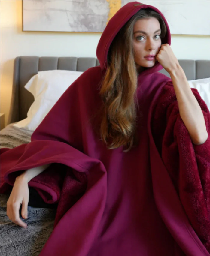 Hoodie Plaid Oversize Style Cocooning pour Femme – Confort Douillet à la Maison ou en Détente - Image 19