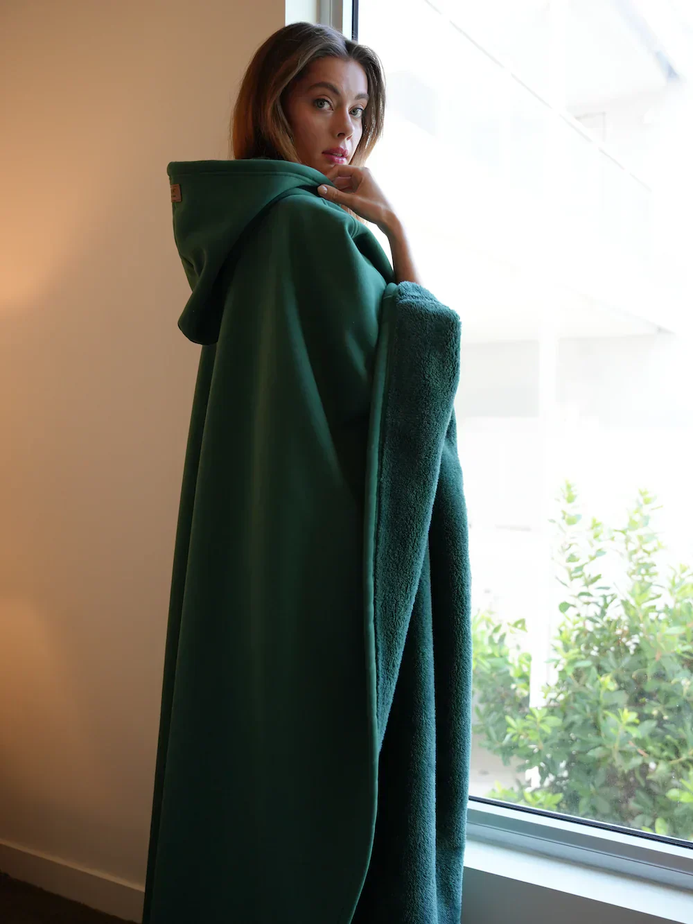 Hoodie Plaid Oversize Style Cocooning pour Femme – Confort Douillet à la Maison ou en Détente - Image 2