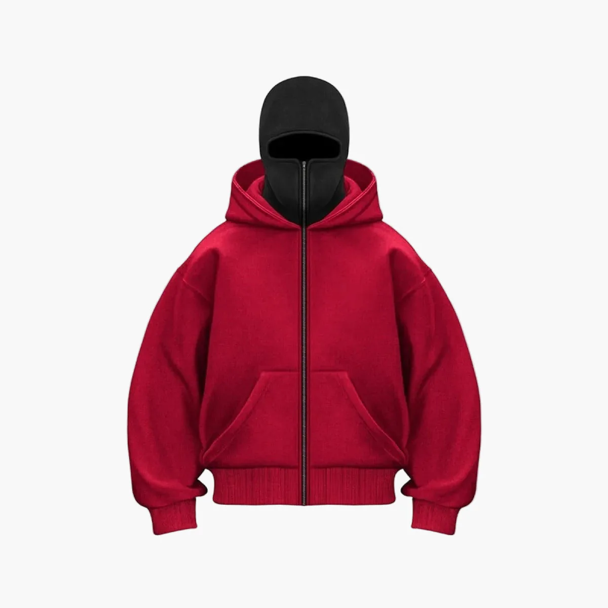 Hoodie zippé style balaclava pour homme – Urbain, minimaliste, idéal pour l’hiver - Image 10