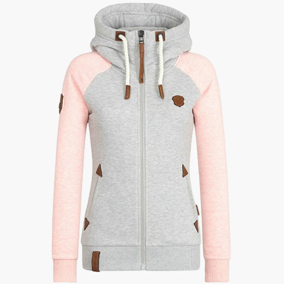 Hoodie zippée décontractée pour femme – Style urbain, idéale pour toutes saisons - Image 3