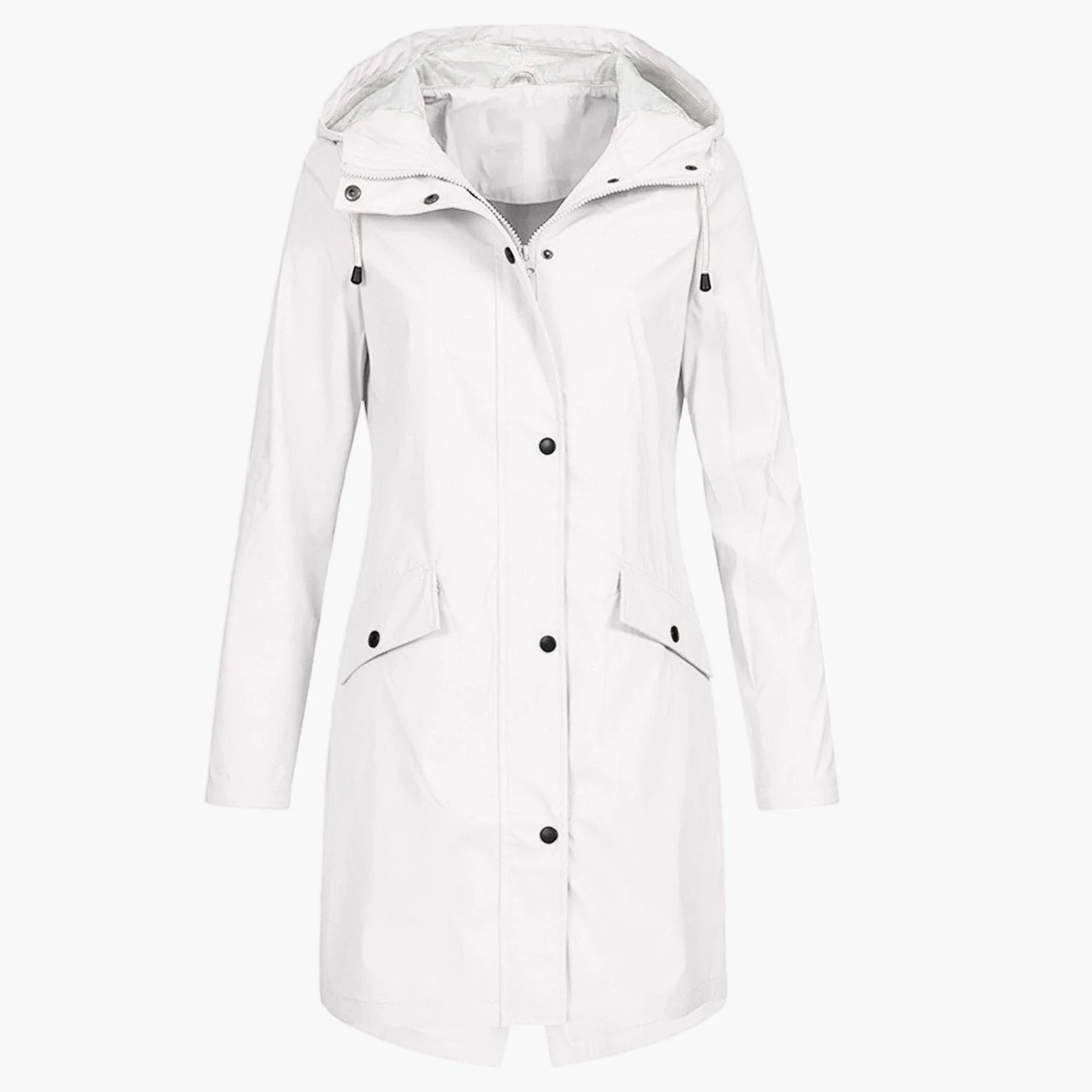 Imperméable coupe-vent long femme style urbain élégant pour la pluie - Image 2