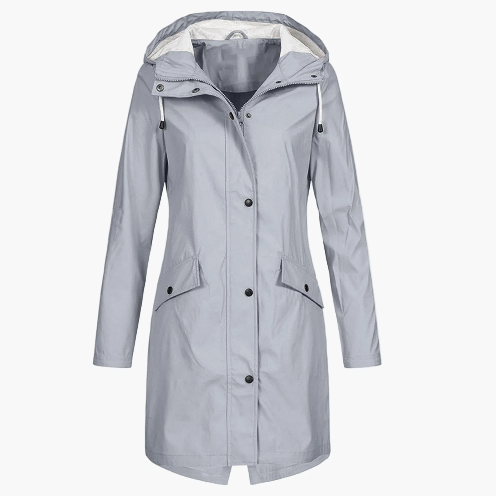 Imperméable coupe-vent long femme style urbain élégant pour la pluie - Image 5