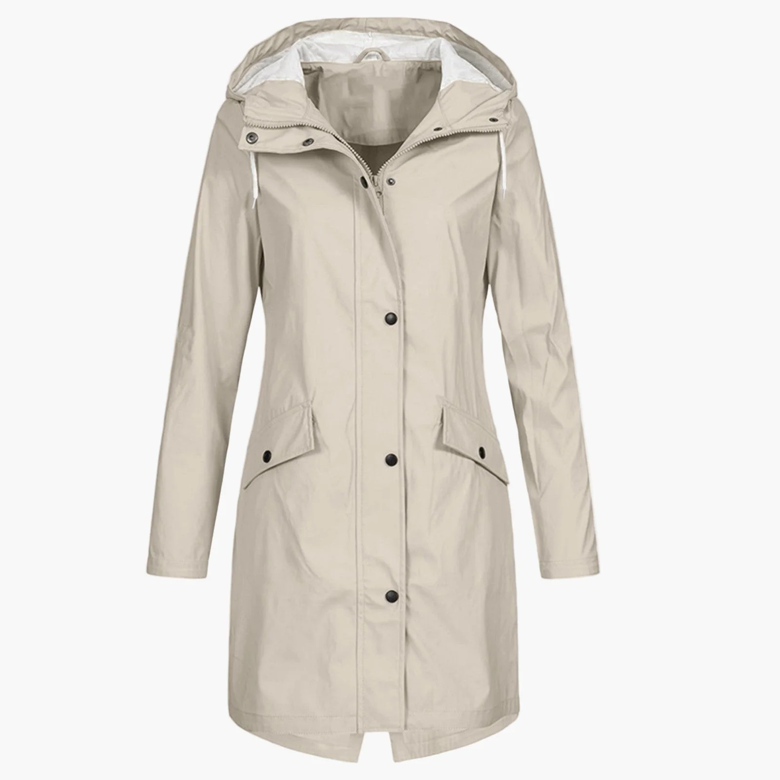 Imperméable coupe-vent long femme style urbain élégant pour la pluie - Image 6