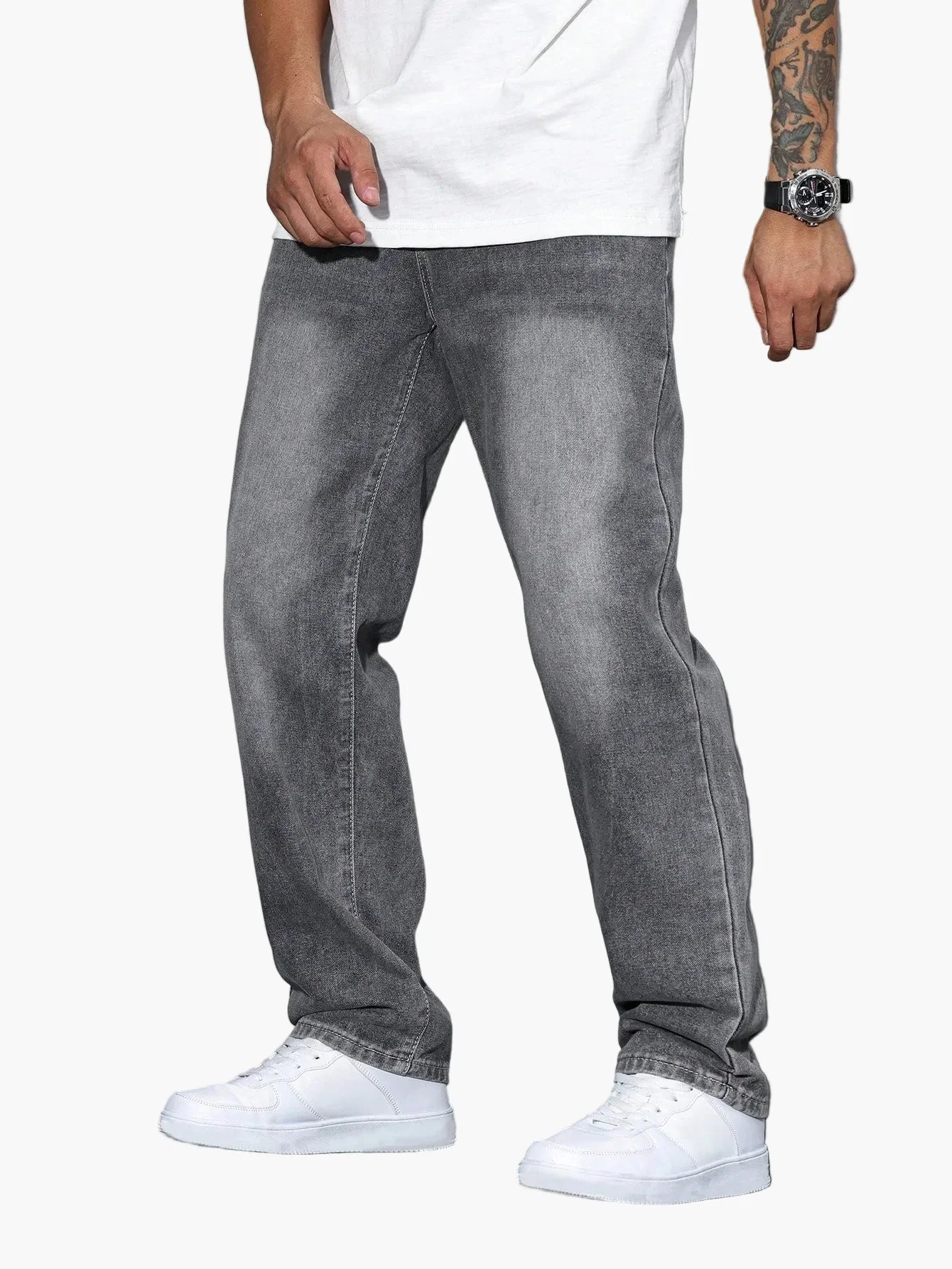 Jean casual coupe ample pour homme – Style décontracté et urbain - Image 10